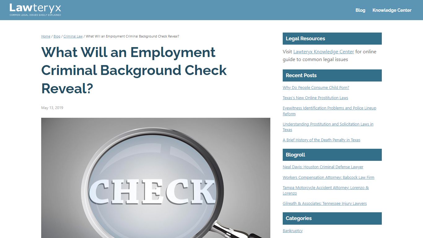 Criminal Background Check: What Do Employers Look For? - Lawteryx